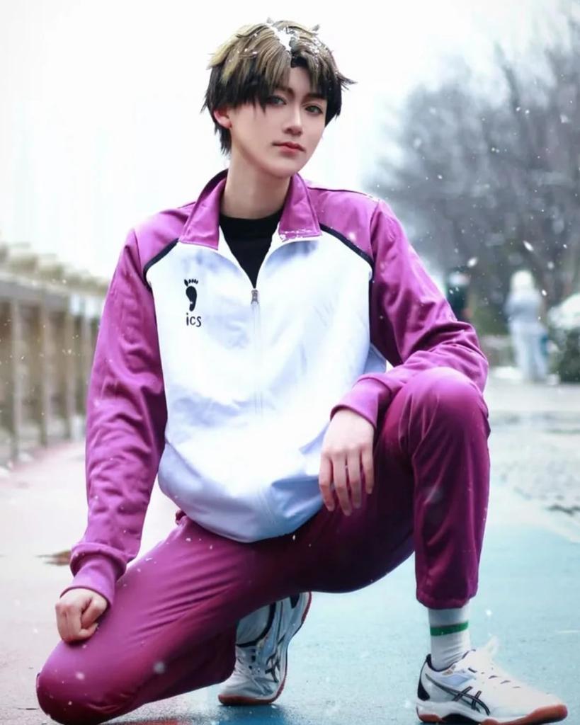 Shiratorizawa Academy Cosplay Jersey Wakatoshi Satoru Kenjiro Shion Eita Hayato Taichi Kaji Washizho Cosplay Langarm Student Unisex Kostüm [Kanzu