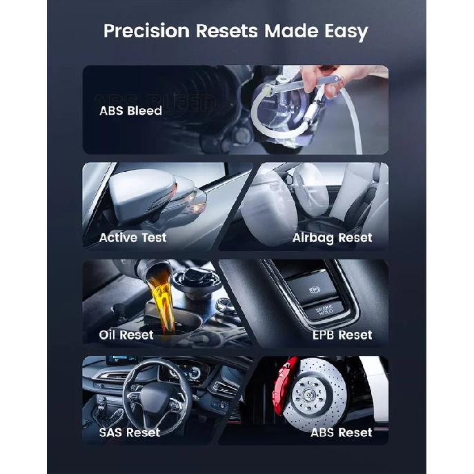 ANCEL AD610 PRO Car OBD2 Scanner ABS Bleeding SRS SAS Airbag Oil Light EPB Reset Bi-Directional Diagnostic Tool Code Reader