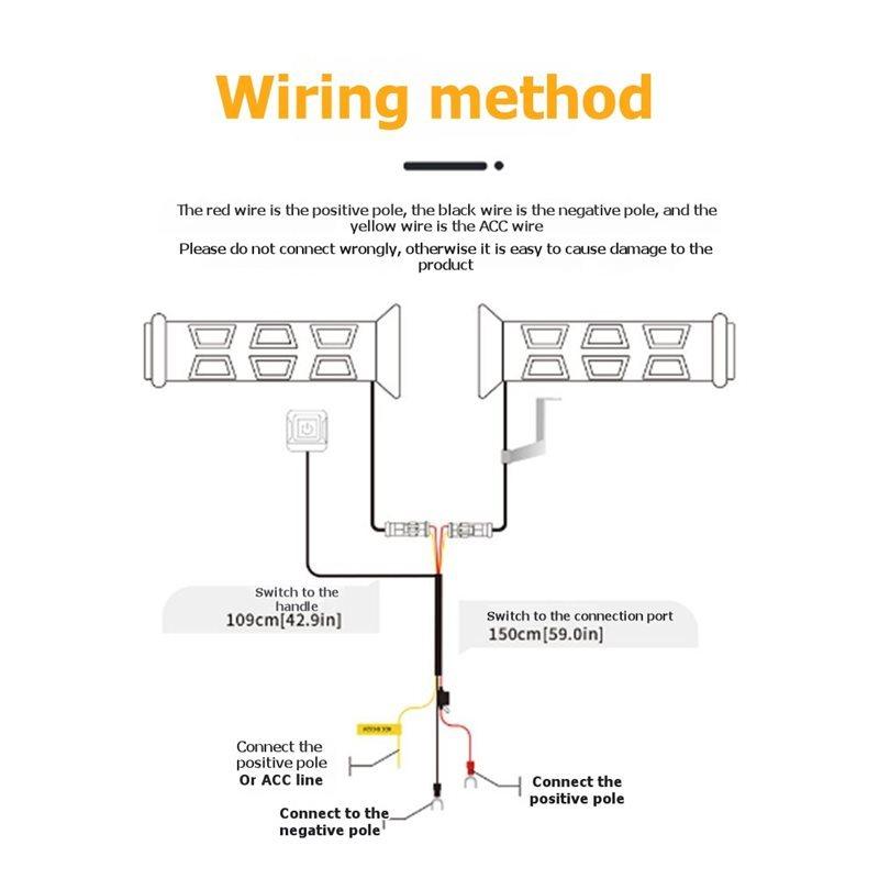 Motorcycle 12V Heated Grips Handlebar Warming Function 5+ 1 Gear Heating System Accessory