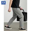ROMON Men's Lightweight Straight-Leg Casual Trousers