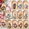 High Quality50pcs Featherless Christmas Gnome Tags, Paper Holiday Gift Decoration Labels for General Use, Festive Tree Ornaments, No Electricity