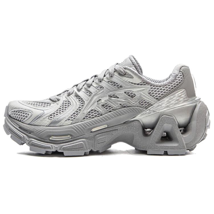 Li Ning Liejun Ace 3.0 Retro Fashion Shock Absorbing Breathable Durable Low Top Lifestyle Casual Shoes Unisex Casual Shoes Silver AZGV151-2