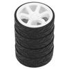 1Celsius10 Racing RC Car Wheel Plastic Wheel Hub with Grooved Rubber RC Car Spare Accessory