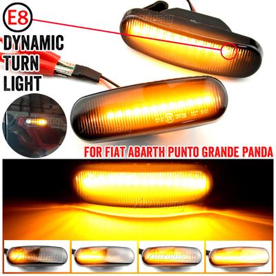 Dynamic Blinker Indicator LED Side Marker Turn Signal Lights For Fiat Panda Punto Evo Stilo Qubo Peugeot Citroen Lancia Musa