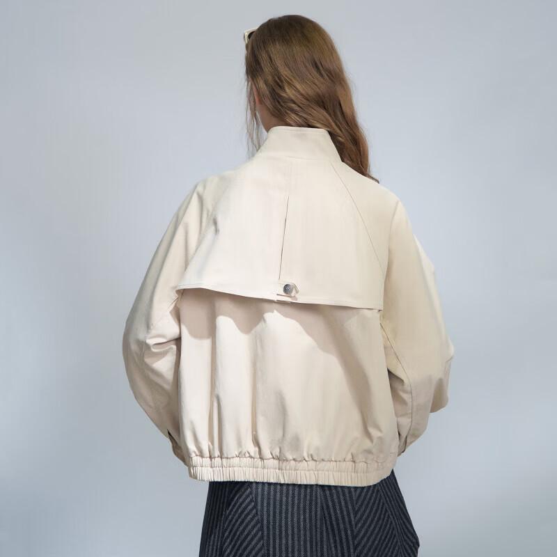 Women's Petite Short Workwear Stand Collar Jacket