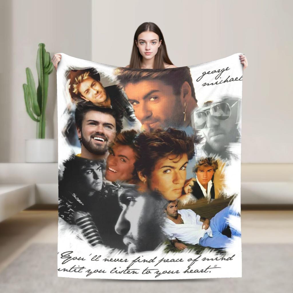 George Michael Singer Legend Flannel Fashion Blankets Music Album Awesome Throw Fashion Blanket for Quilt 200x150cm Warm
