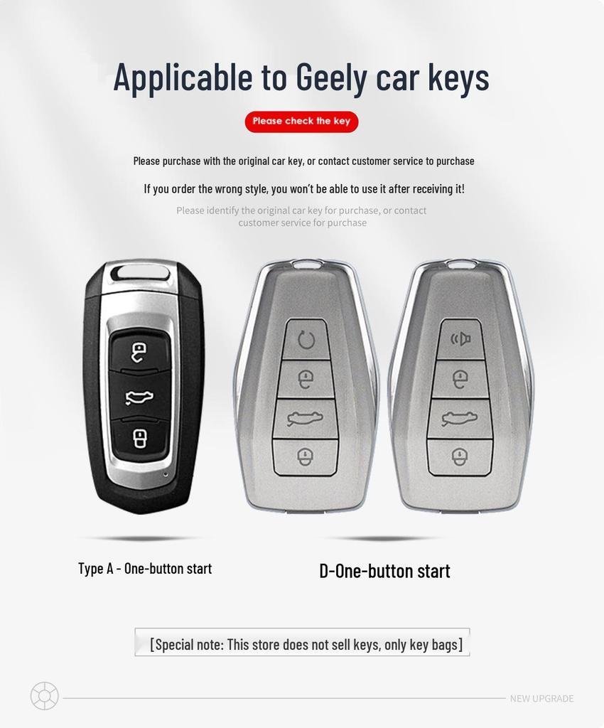 Geely Key Case for Xingyue L, Emgrand GS, Xingrui, Boyue, Bin Yue, Geometry A, Bin Rui, ICON Models