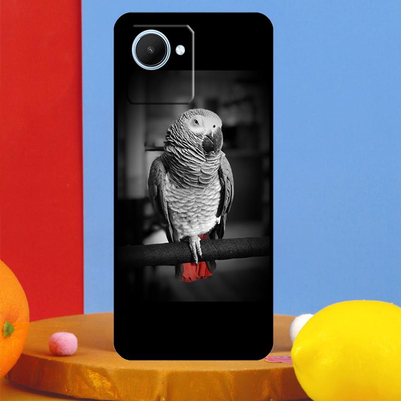 African Grey Parrot For Realme 14 Pro Plus 10 11 12 13 15 Pro C67 C65 C63 C61 C55 C53 C51 C71 C75 GT7 Pro Case