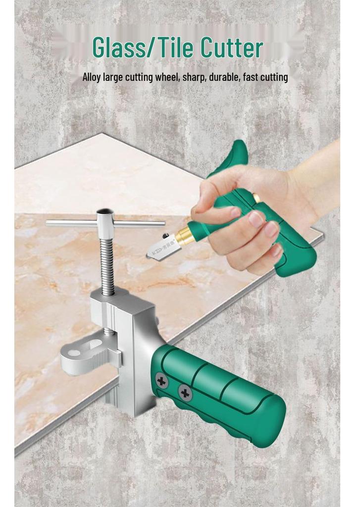 Hand-Held Glass Tile Cutter and Separator Set with Roller