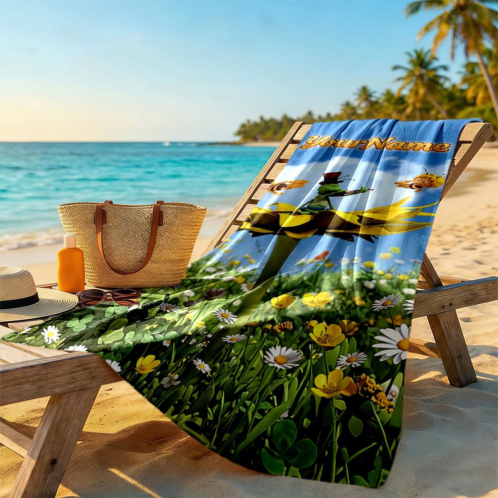 Biene Maja Personalized Name Beach Towel Soft Durable Quick-Dry