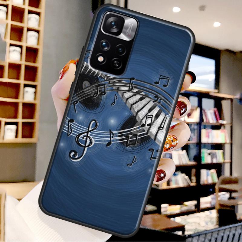 

Music Piano Elegant Case For Xiaomi Redmi Note 12 11 10 9 8 Pro Note 12S 11S 10S 9S Cover For Redmi 9 10 12 C Redmi Note 10 5G