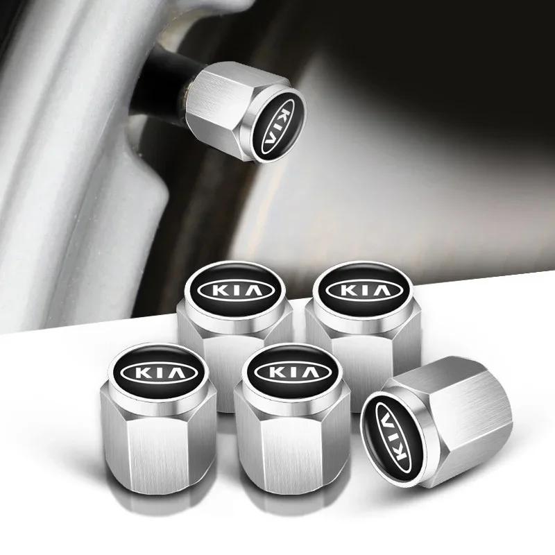 5pcs Car Tire Valve cap Emblem metal Cap Cover Auto Accessories For Kia rio ceed sportage cerato soul sorento k2 k5 flip picanto zpr365