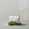 Korean Style Cloud Pleated Genuine Leather Shoulder Bag - Trendy All-Match Drawstring Messenger for Women