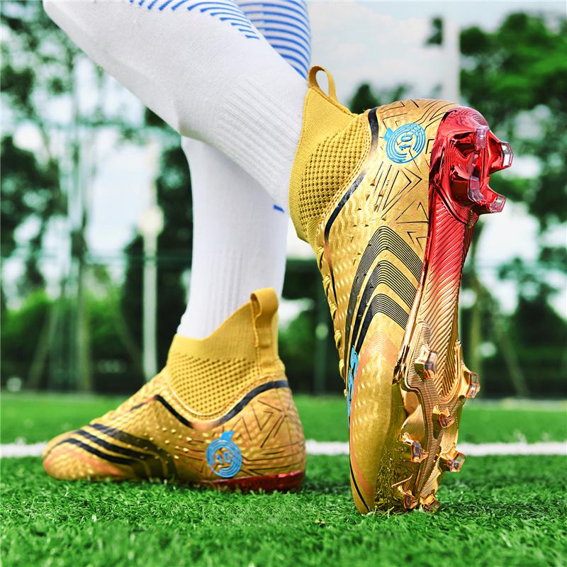 Soccer Men Professional Teenager Outdoor Lightweight Football Shoes Comfortable Grass Breathable Lace-up Football Boots