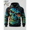 3D Print Halloween Women's Hoodie Haunted House Ghost Pumpkin Bat Lightning Full Print Pullover Long Sleeve Sweatshirt
