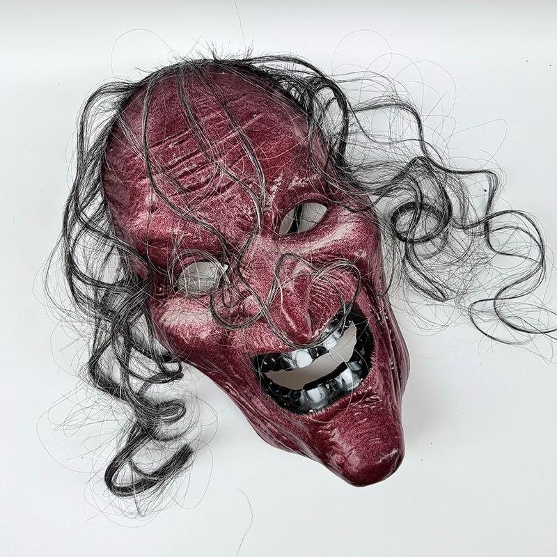 Halloween Witch Face Mask Scream Terror Sorceress Face Headcovers Horror Party Halloween Cosplay Props