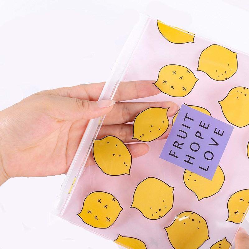 PVC Clear Cosmetic Bags Lady Travel Waterproof Transparent Fruit Beauty Makeup Case Wash Organizer Pouch