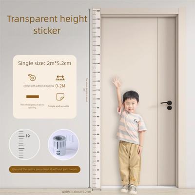 Sticker de mesure de hauteur imperméable 2M de hauteur Ruban à mesurer la hauteur Tableau de croissance pour enfant Pour bébé