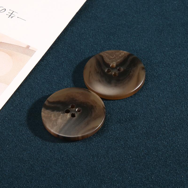 10Pcs Black Pattern Buttons Men'S And Women'S Blazers Woolen Coats Buttons Accessories Versatile High-End Suit Trench Coat Buttons