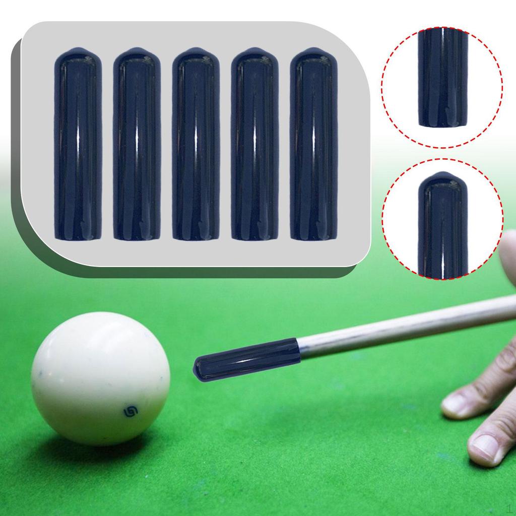 5 Pieces Pool Cue Tip Covers Billiards Stick Tips Protective Caps Portable for Billiard Club