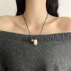 Korean Style Cord Necklace Aesthetic Trend Choker Minimalist Bead Pendant Necklace  Party