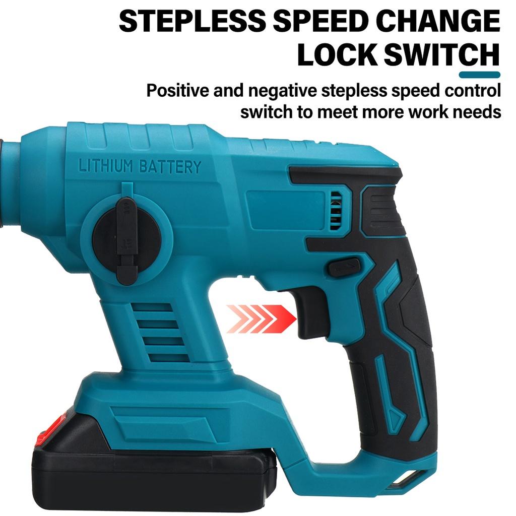 Ηλεκτρικό κρουστικό δράπανο 388VF Ηλεκτρικό κρουστικό δράπανο 10000RPM, επαναφορτιζόμενο πολυλειτουργικό χωρίς ψήκτρες