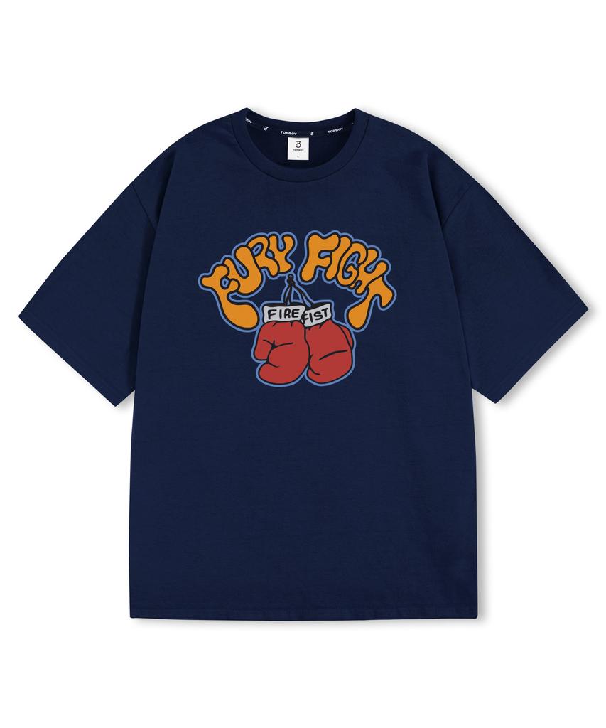 TOPBOY Fury Fight Oversized Short Sleeve T-Shirt (Type A)