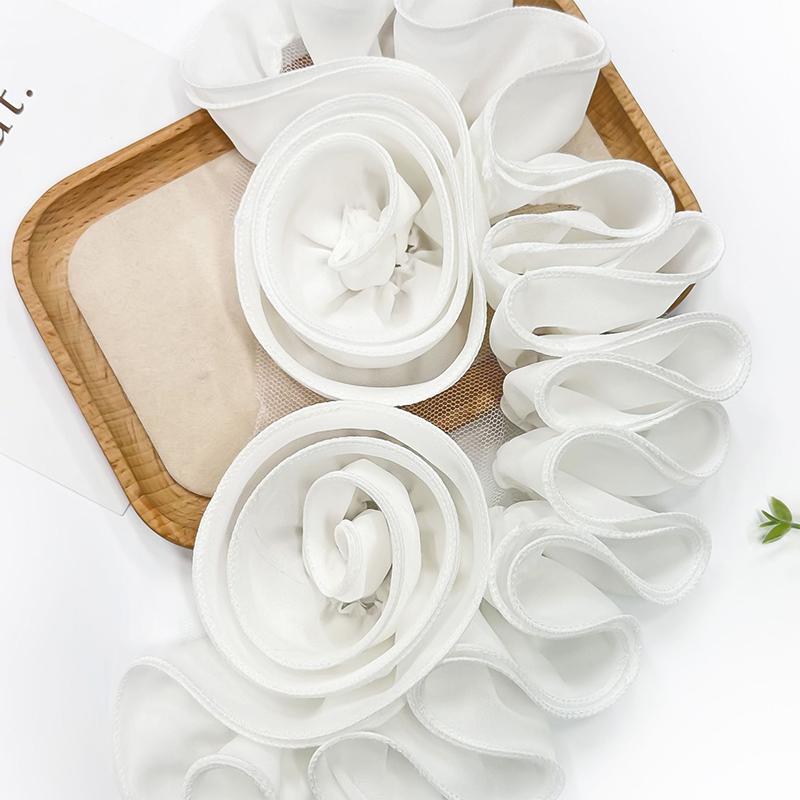 Trendige 3D-Blumendekoration Blumenform Floraler Aufnäher Abnehmbares Hochzeitskleid Zubehör DIY Kleiderdekoration