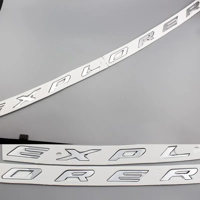 Chrome Black 3D ABS EXPLORER Letters Car Front Hood CBSX5 Bonnet Emblem Badge Sticker Car Styling Accessories