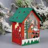 1pc 3d Mini Wooden Glowing House Creative Village House For Christmas Decor