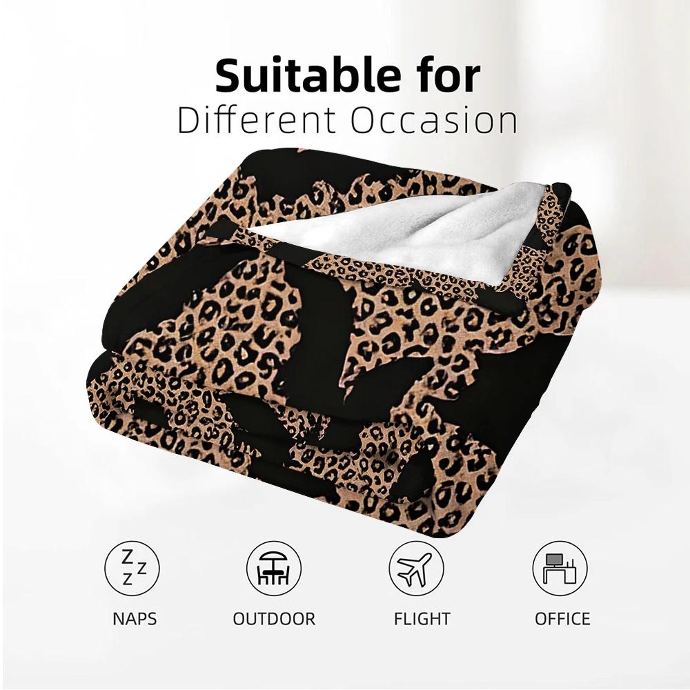 Leopard Fledermaus Silhouette Weiche Flanelldecke Atmungsaktige Warme Überwurfdecke für Büro Auto Sofa Kinderzimmer Geburtstag Weihnachtsgeschenk