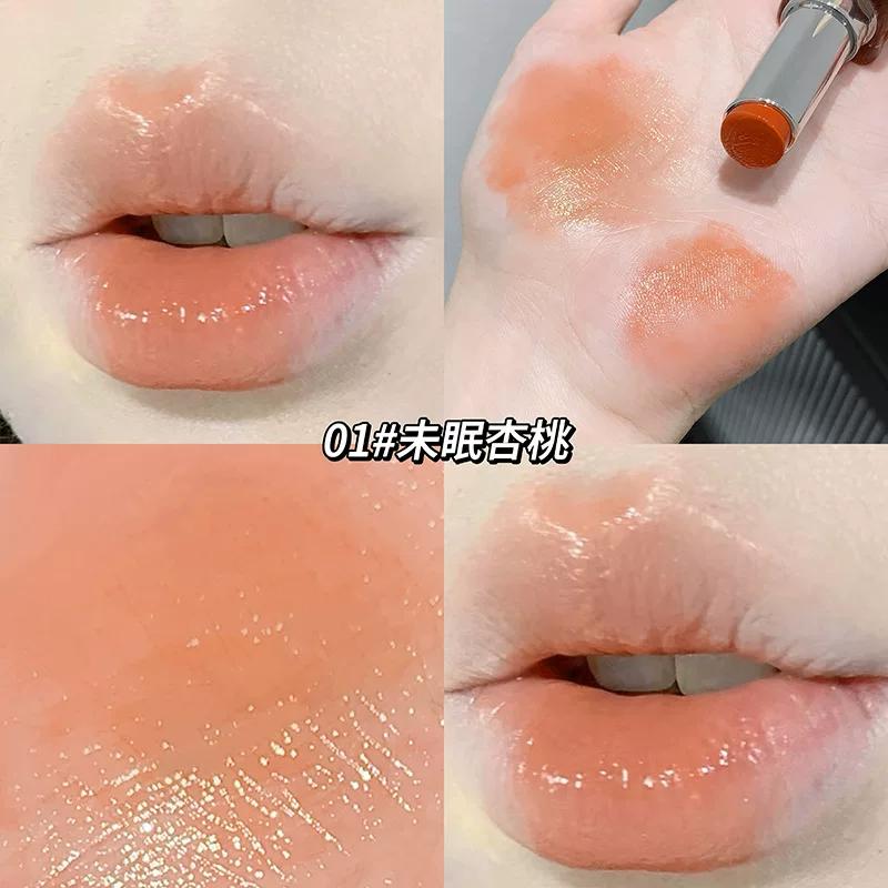 Nude Color Lipstick, Natural Look, Glossy Mirror Lip Glaze, Brightening Lip Gloss, Lip Jelly, Moisturizing Lip Balm, Student-Friendly