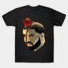 Asian Size Men Black Print T-shirt Drake No-Cut Print Cotton Tshirt