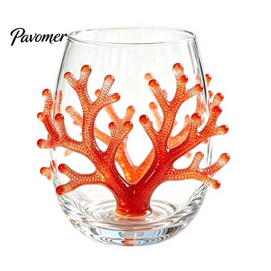 Unique Sea Creature Drinkware Octopus Stemless Wine Glass, 3D Marine Animal Printed Bar Shape Cocktail Cup Borosilicate Glassware, for Cocktails