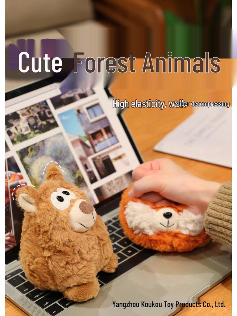 Cute Forest Animals Plush Toys - Lamb, Fox, Bear & Wolf