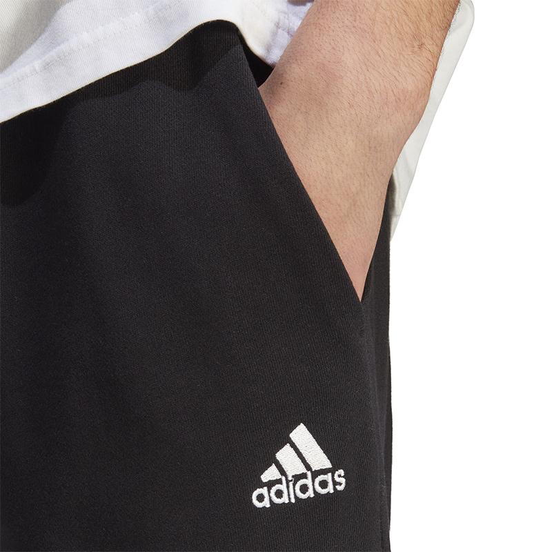 Adidas Solid Color Logo Drawstring Straight-Leg Sweatpants Men Bottoms Black IC9425