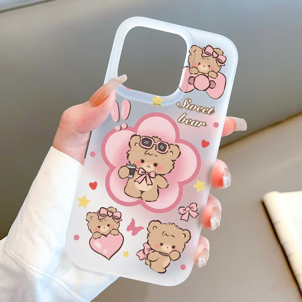 Huse pentru telefoane mobile pentru iPhone 11 13 15 Pro Max 12 14 Pro Max Husă iPhone 16 15 Plus 13 Pro 12 Textura mată Flori desenate pictate