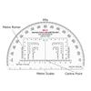 Military Protractor: 6" & 9" Built-in Scale, MP-1 Mapping Ruler for Tactical Training