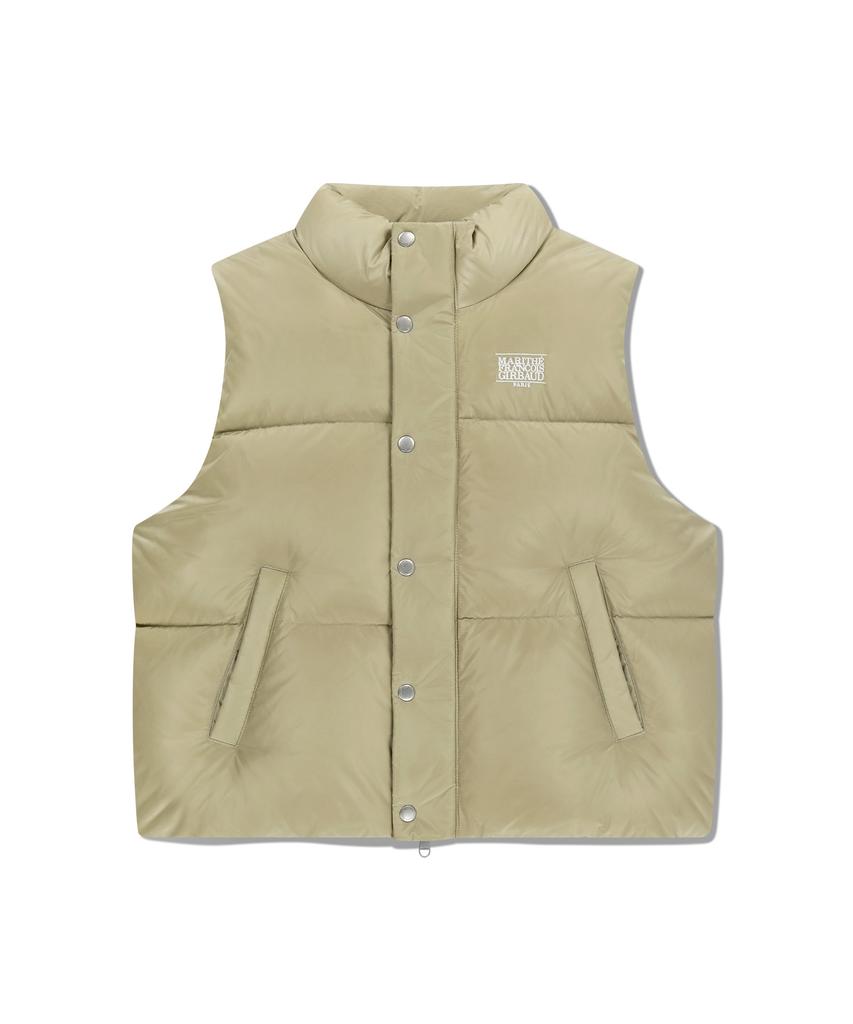Marith + Franois Girbaud Classic Logo Down Vest Beige