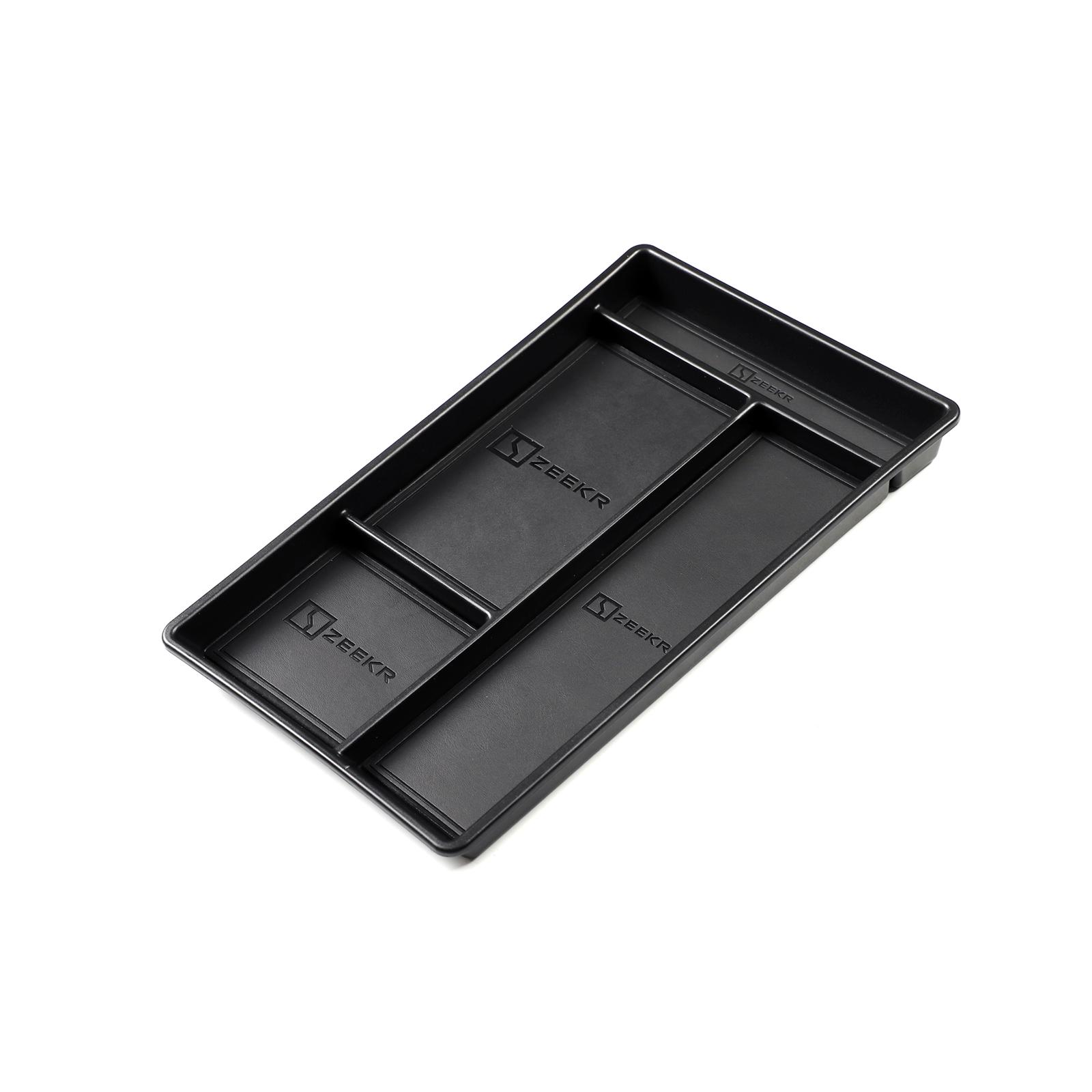 

для ZEEKR 001 ящик для хранения в центральной консоли автомобиля, центральный нижний ярус, органайзер, контейнер, аксессуары для уборки, черный