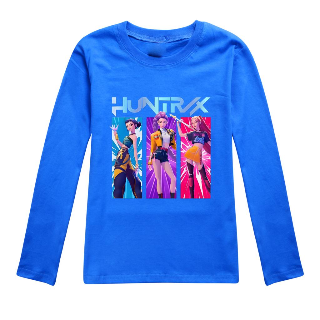 K Pop Demon Hunters Long Sleeve T-shirts Rumi Mira Zoey Autumn Children Clothing Cute Print Tops Gift Children's Boy and Girl Kids Unisex T-shirts