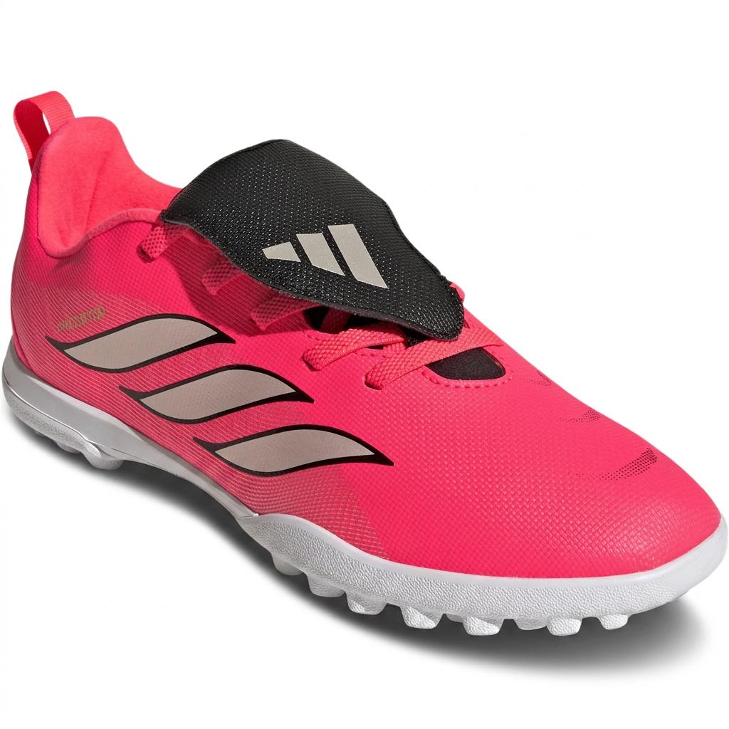 adidas Predator Club Ft El Tf Comfortable Fit Low Top Soccer Shoes Kids Soccer Shoes Rose-Pink Black HQ2274