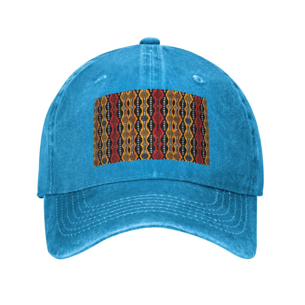 Kizomba Samakaka Ankara African Pattern Wax Denim Fabric Cap Casual Baseball Caps Adjustable Hat Summer Unisex Baseball Hats