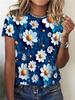 Daisy Graphic Flower 3D Print T-Shirts Women Summer Casual O-Neck Short Sleeve T Shirt Harajuku Y2k Tees Tops Female Clothing