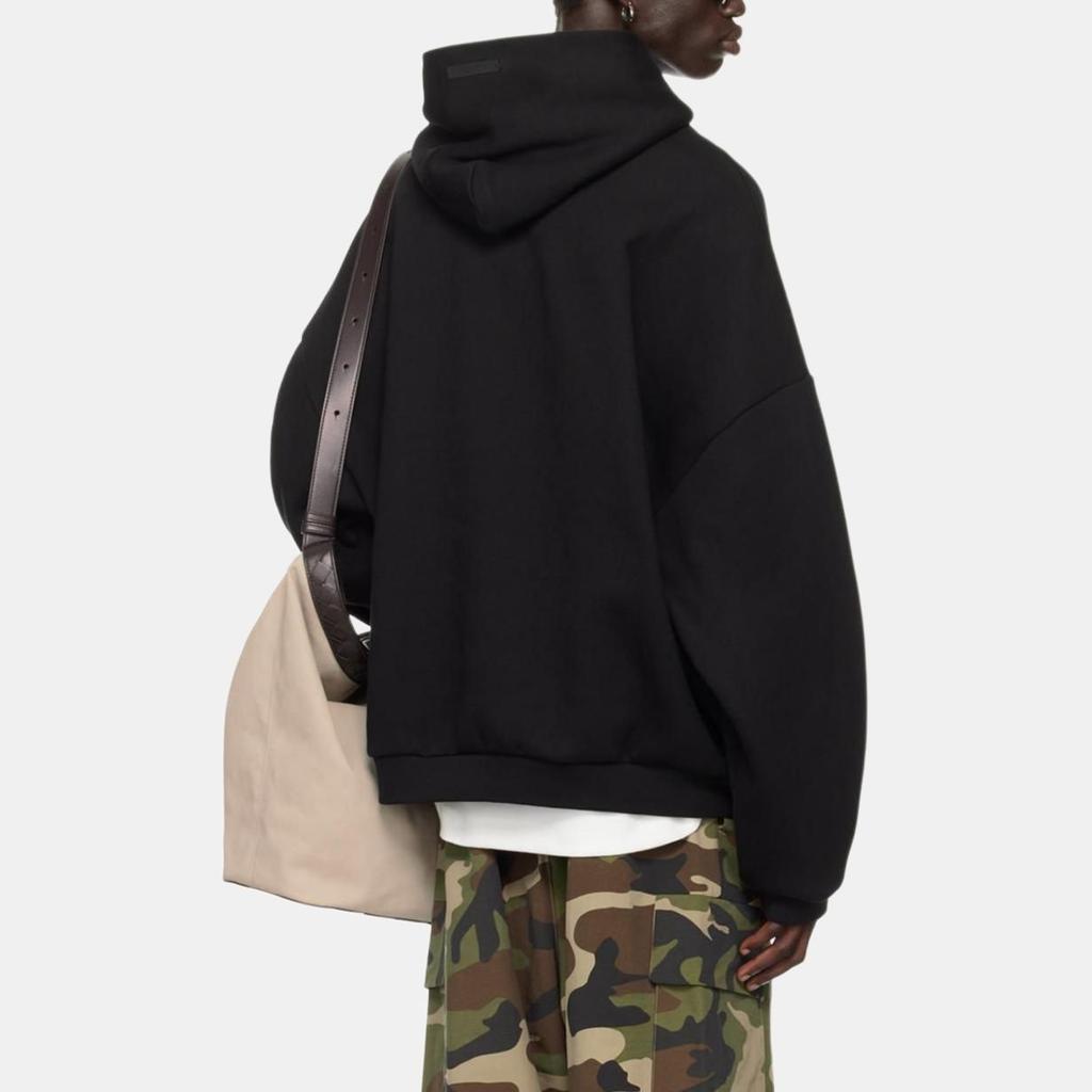 Fear of God Essentials SS25 Fleece Hoodie 'Black Yellow' Men's 192BT246250F