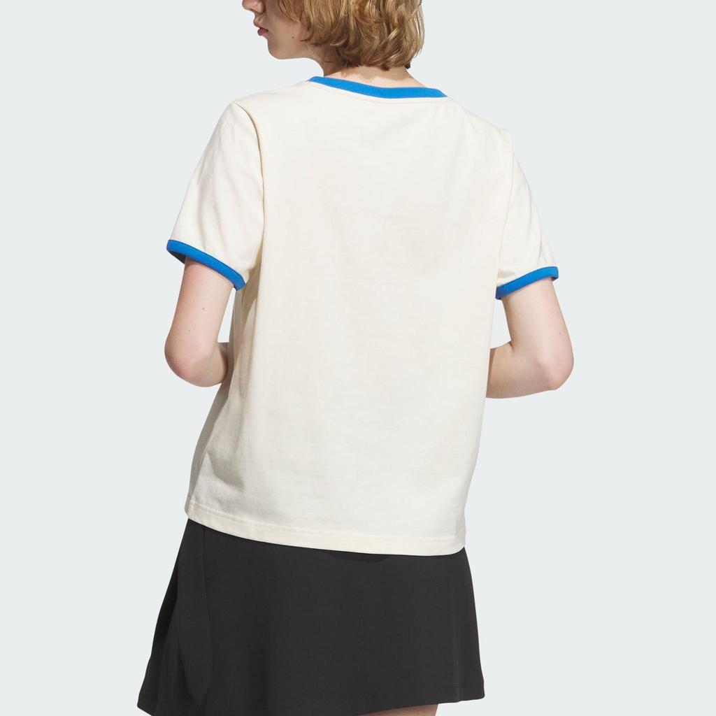 adidas Neo X Disney Alien Tee With Pixar Three-Eyed Alien Cartoon Print And Colorblock Women Tops Off-White IP9383
