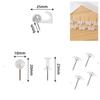 50-100 Pack Black & Transparent Thumbtack Hooks - Wall Nails for Document Hanging