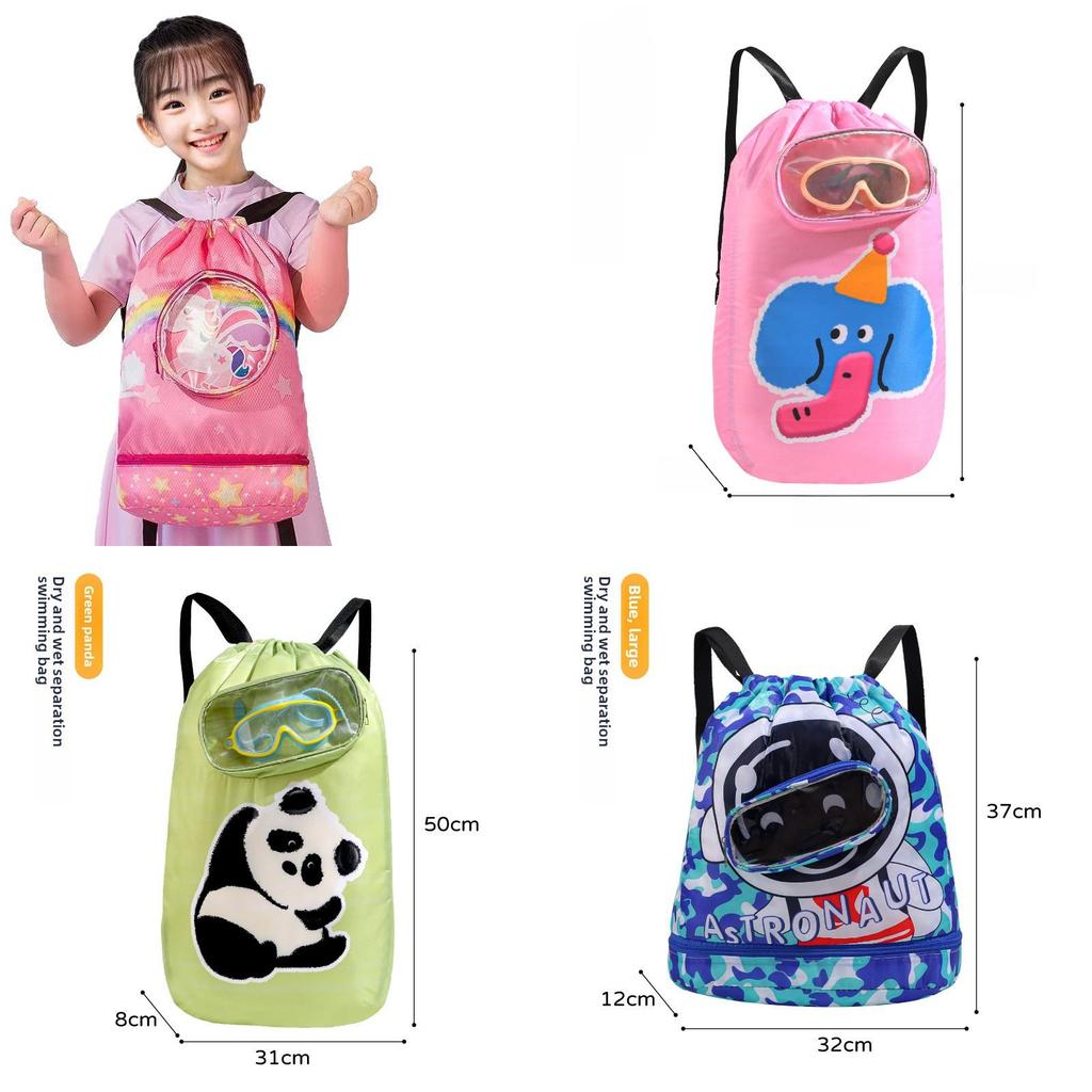 Padded Kids Swimming Backpack With Multifunctional Dry Wet Compartment For Beach And Travel
