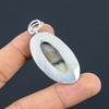Oval Root Chakra Septarian Stone 925 Silver Engagement Elegant Bezel New Pendant