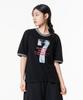 MOZMOZ Seven Graphic Ringer T-Shirt Black